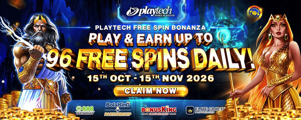 Playtech 96 free spins daily